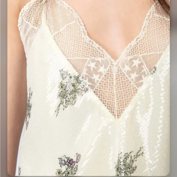 Zadig & Voltaire Cream Lace Camisole - Picture 2 of 6